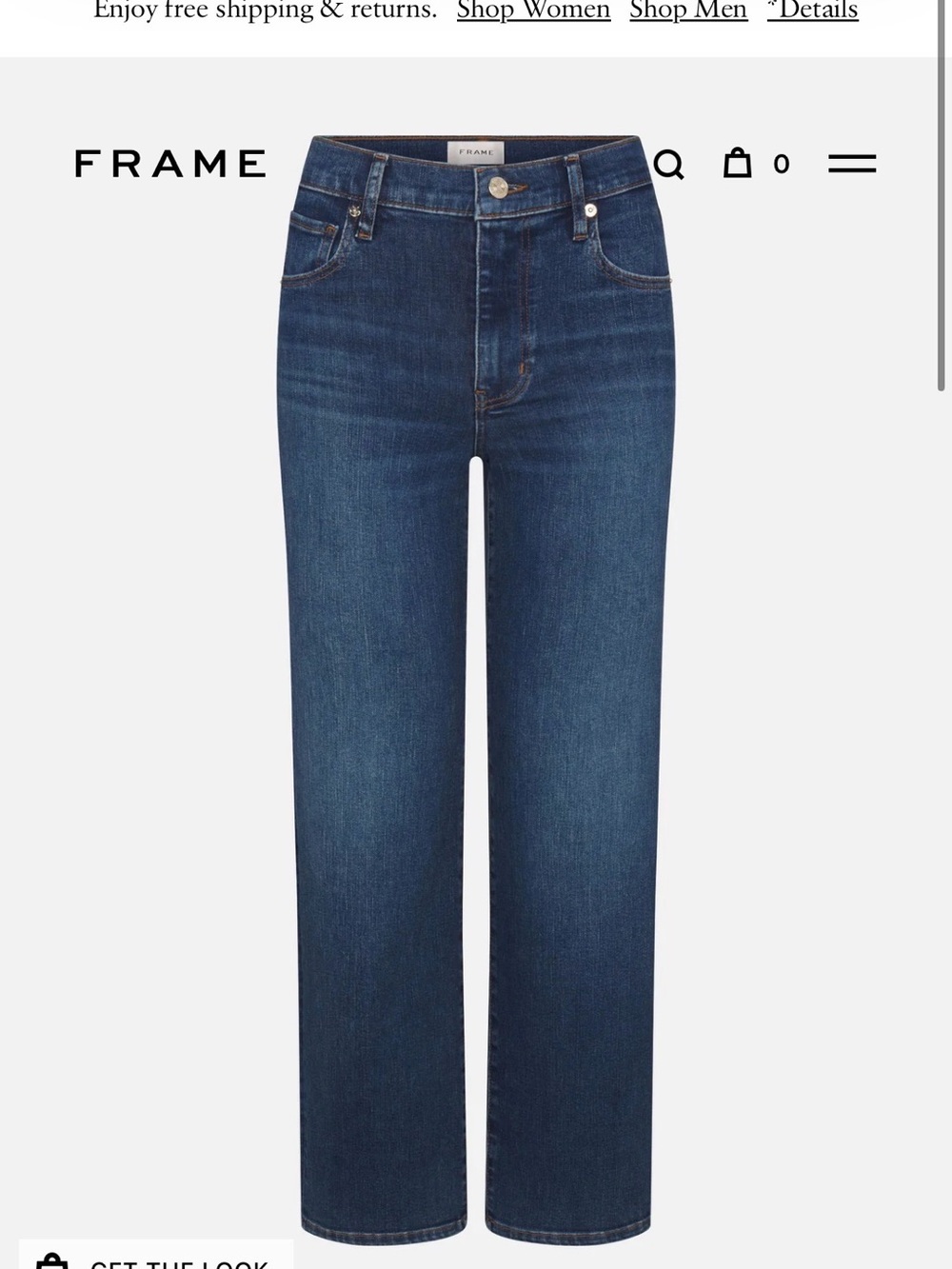 Frame Denim Straight-Leg Jeans in Indigo Blue